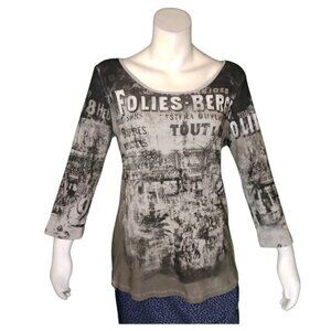 Women Grey Folies Bergere Long Sleeve Shirt